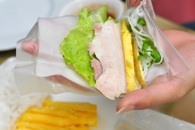 cách là m bánh tráng cuốn