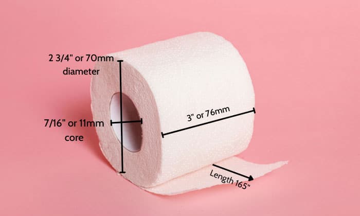 toilet paper roll circumference