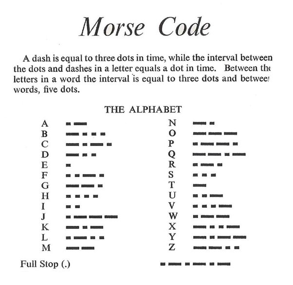 yes in morse code