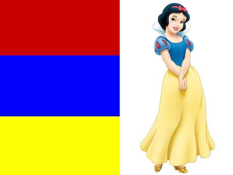 what color is snow whites dress