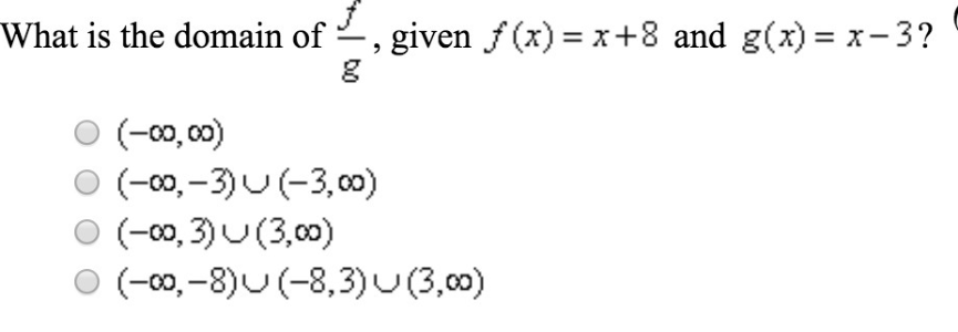 which description best explains the domain of (g circle f) (x) ?