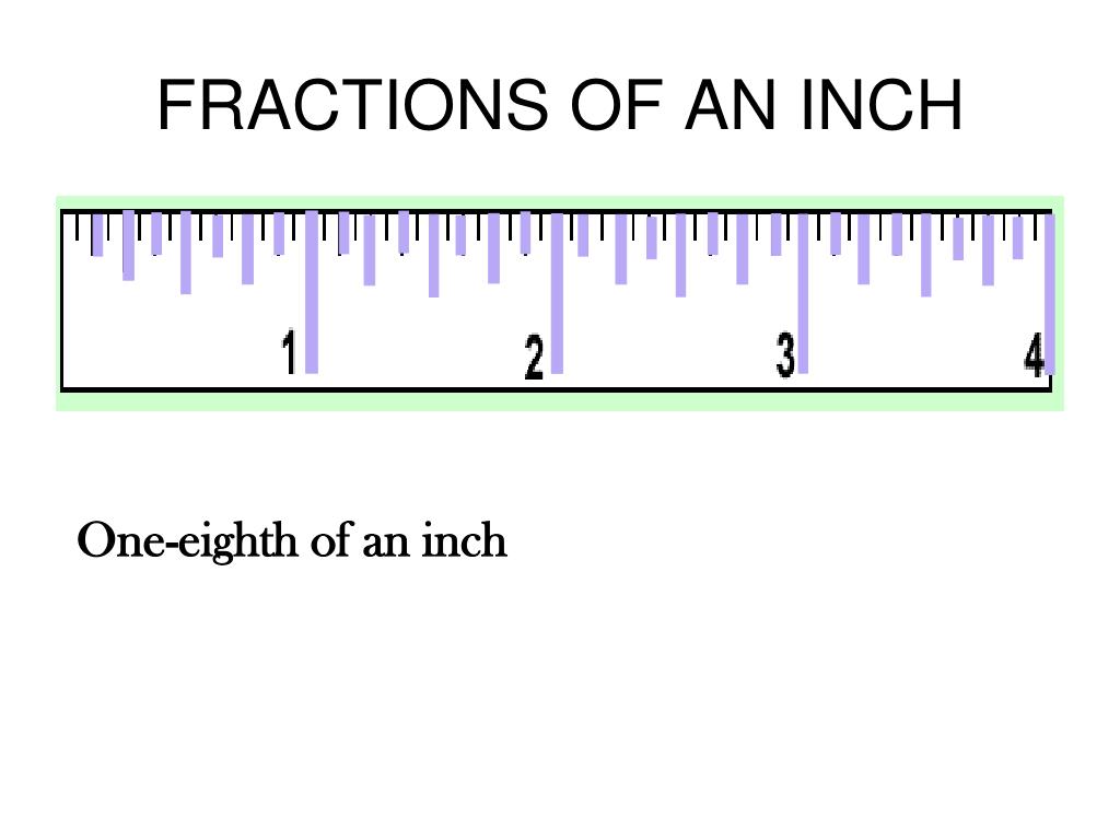 an eighth of an inch