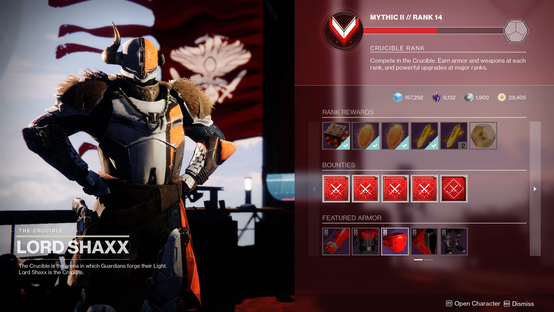how to reset crucible rank