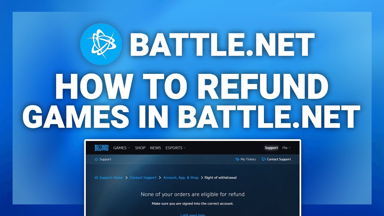 how to refund a game on battle.net