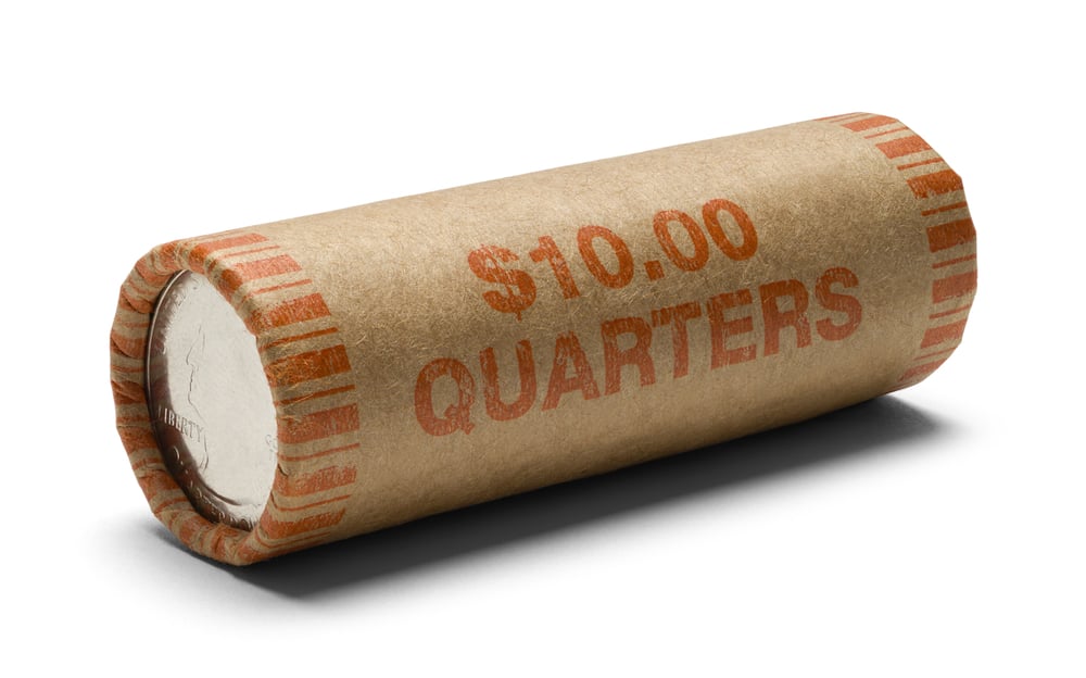 how much should a roll of quarters weigh