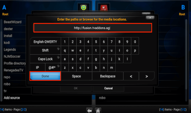 how to install fusion on kodi android