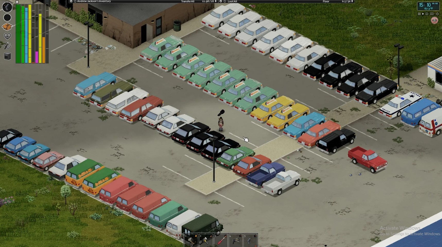 project zomboid towing cars