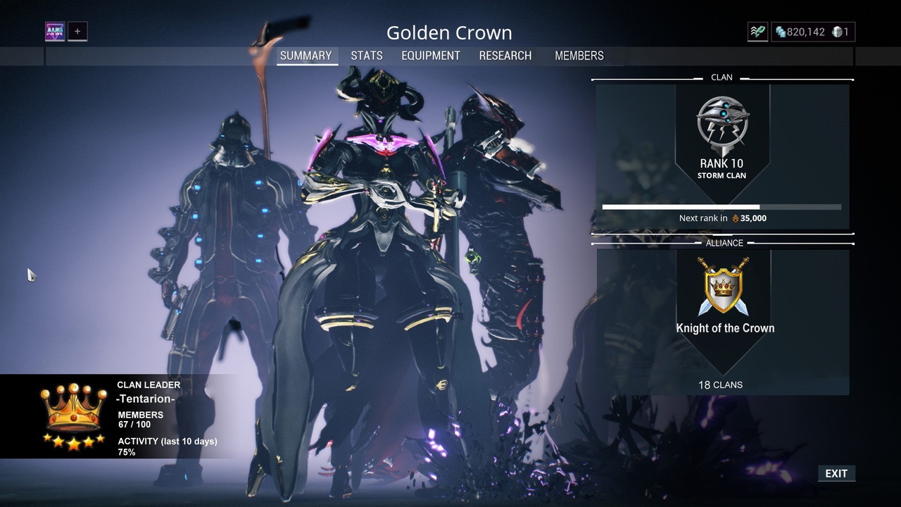 how to leave clan warframe