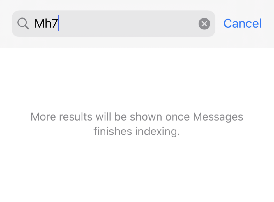 once messages finishes indexing
