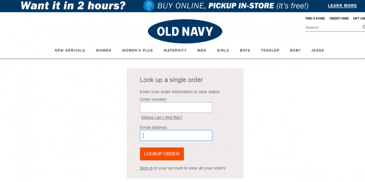 cancel old navy order