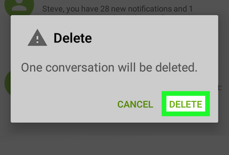 how to delete pictures from text messages on android
