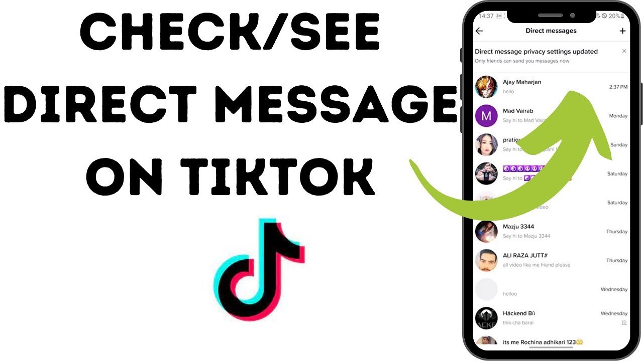 how to check messages on tiktok