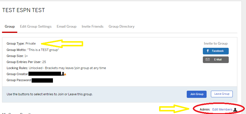 how to delete bracket on espn