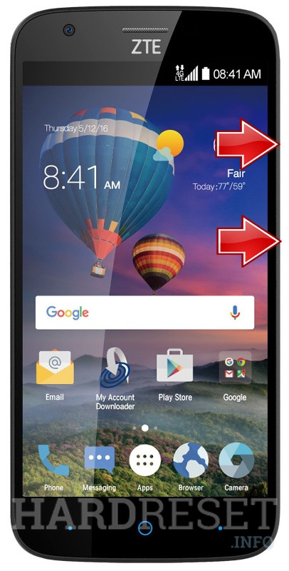 factory reset zte zmax