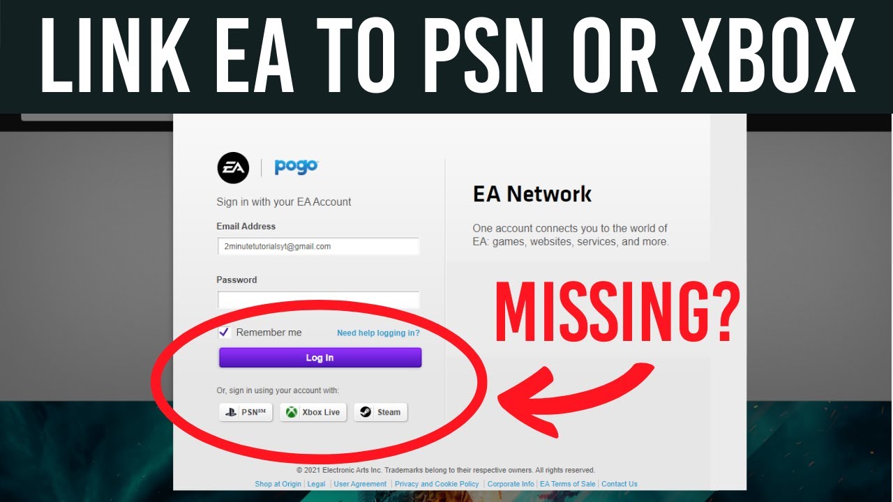 how to link xbox account to ea