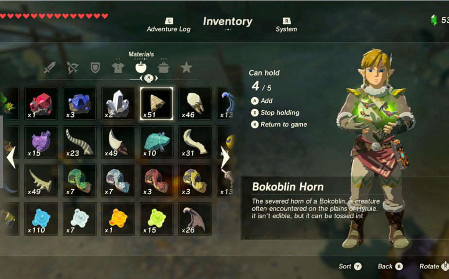 how to craft in breath of the wild
