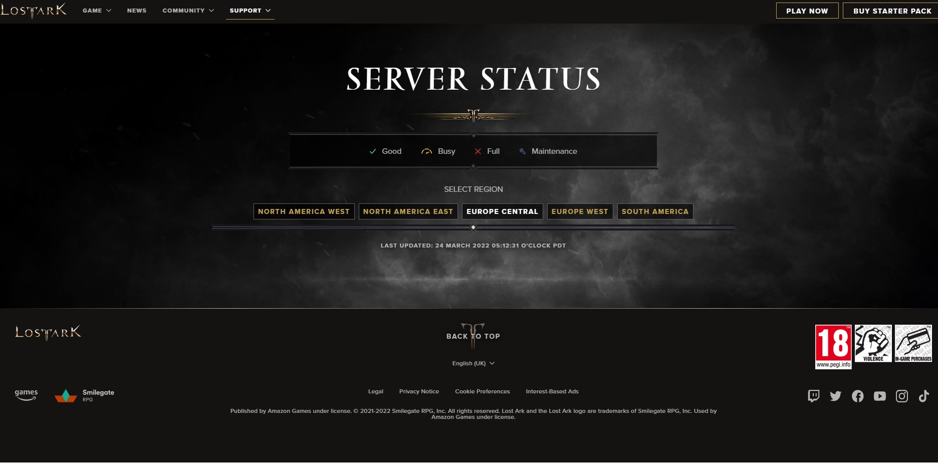 lost ark server status