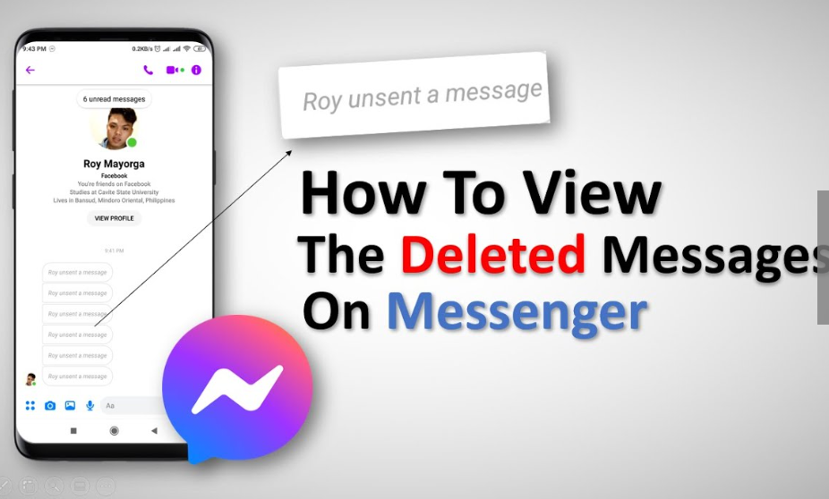 how to know if someone deleted messages on messenger