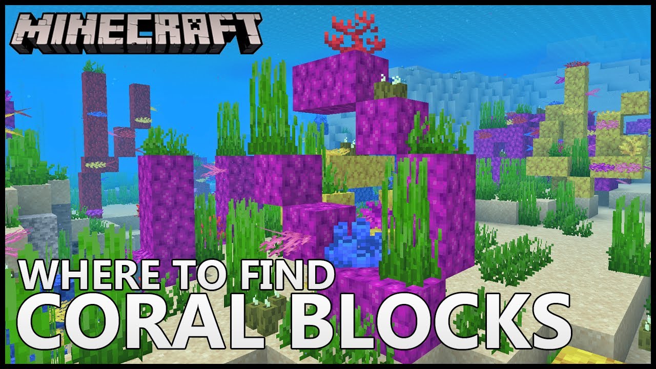 how to get coral in minecraft