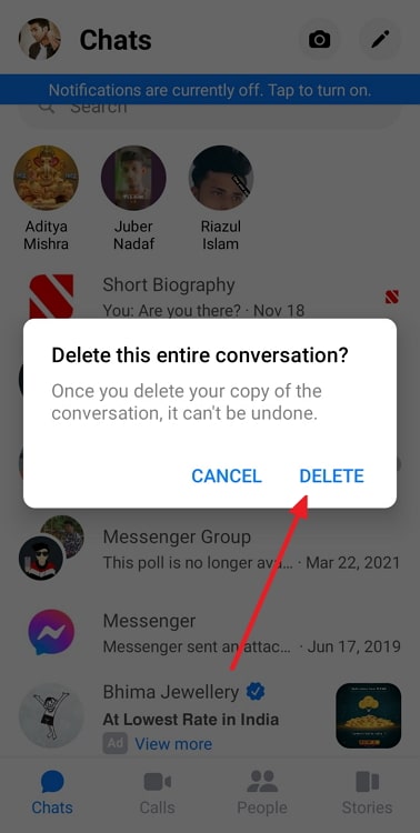 how to delete message on linkedin