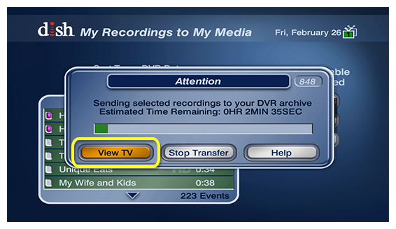 how to delete recordings on dish