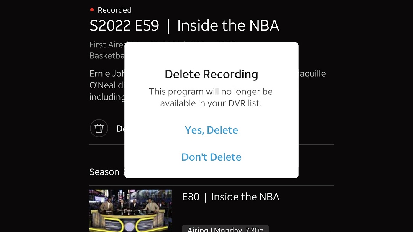 how to delete recordings on dish