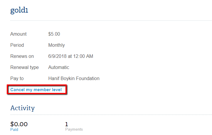 how to cancel the joint membership
