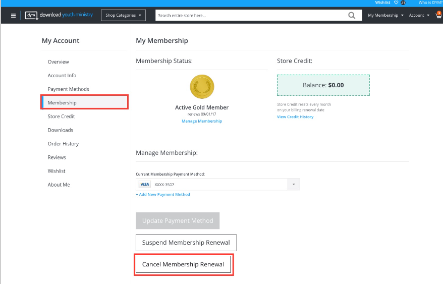 how to cancel the joint membership