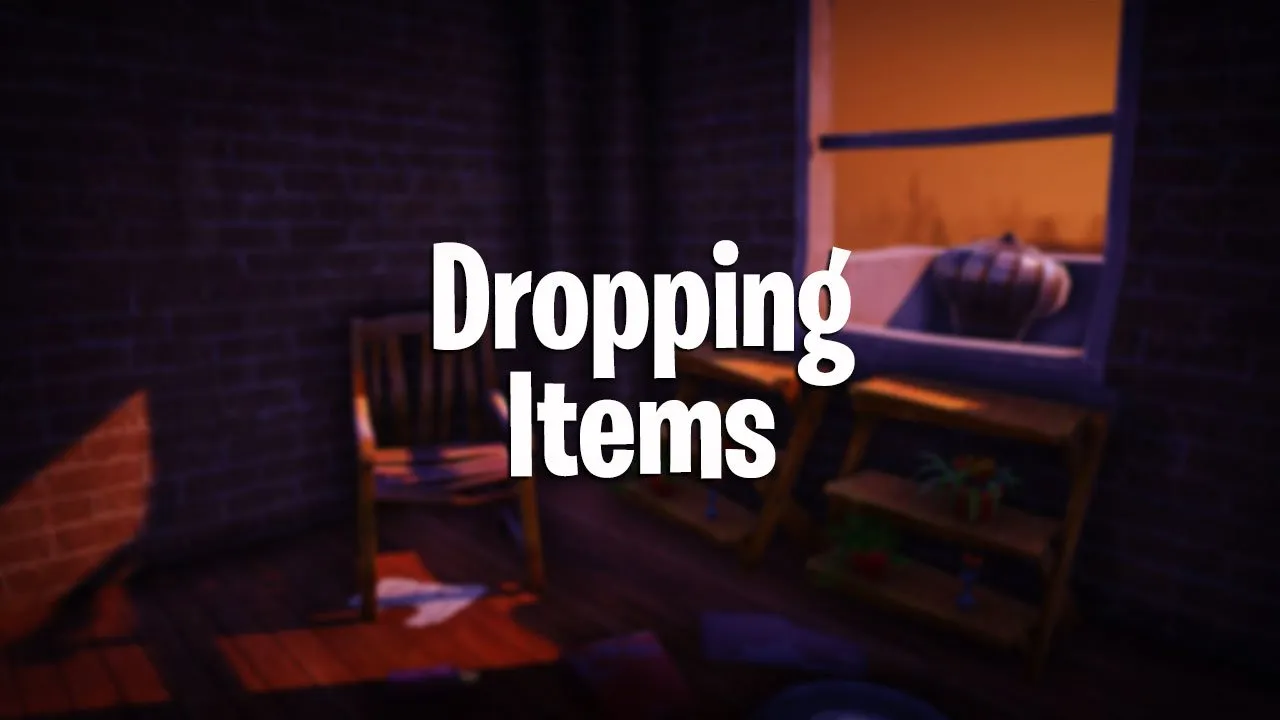 how to drop items in fortnite