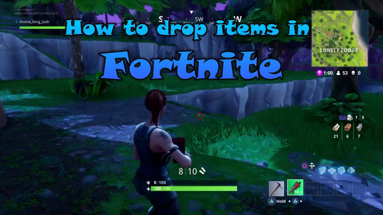 how to drop items in fortnite