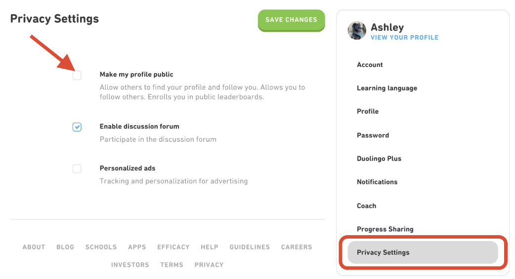 how to reset duolingo