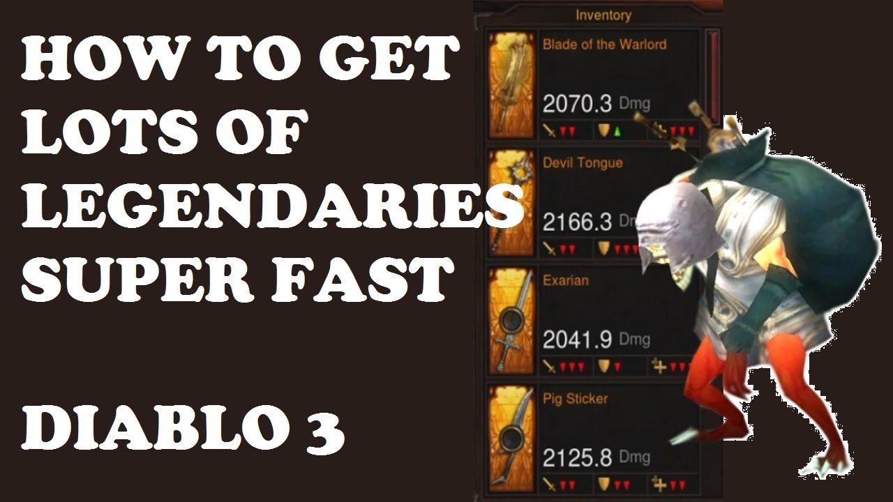 best way to get legendaries diablo 3