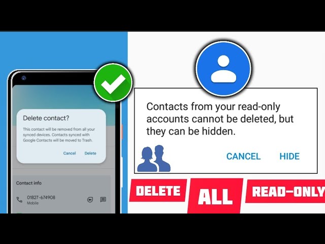 how to delete read only contacts