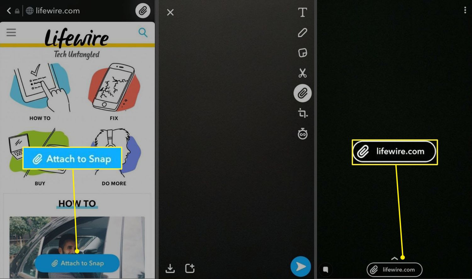 how to post a link on snapchat story