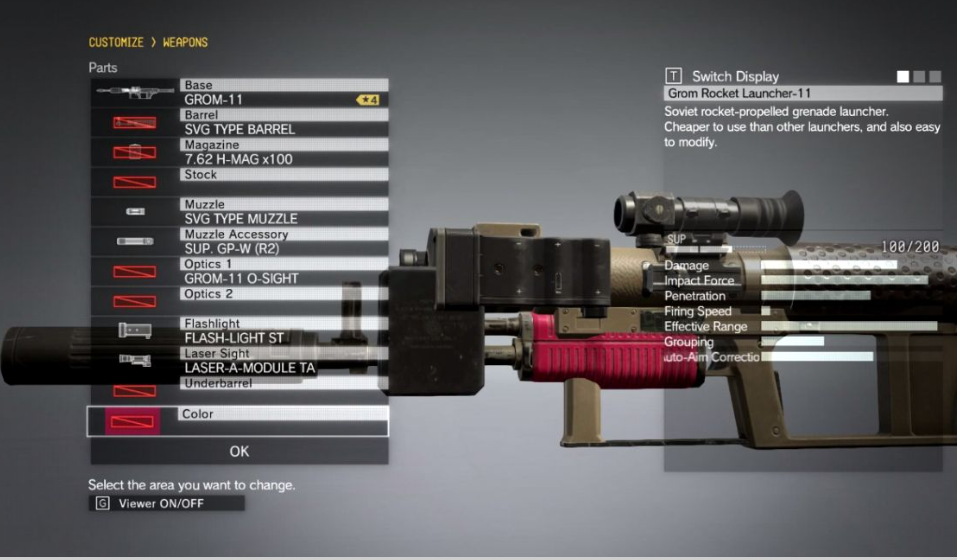 mgs5 weapon customization glitch