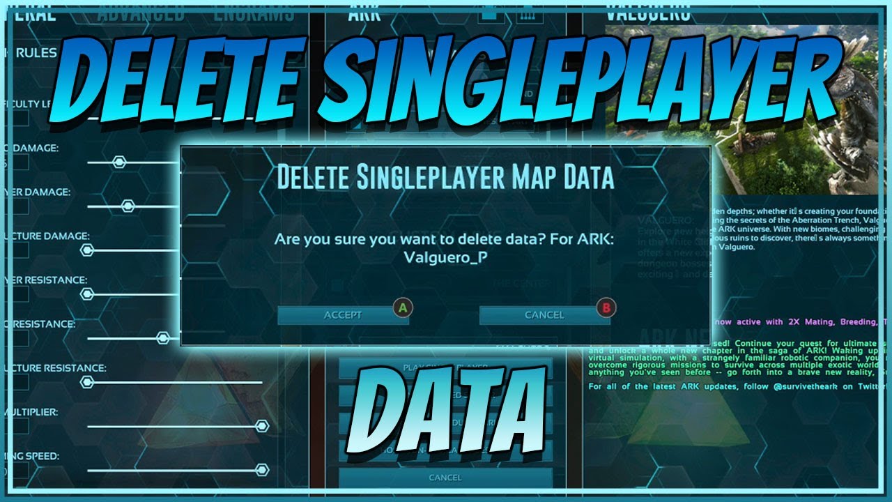 ark survival evolved delete single player