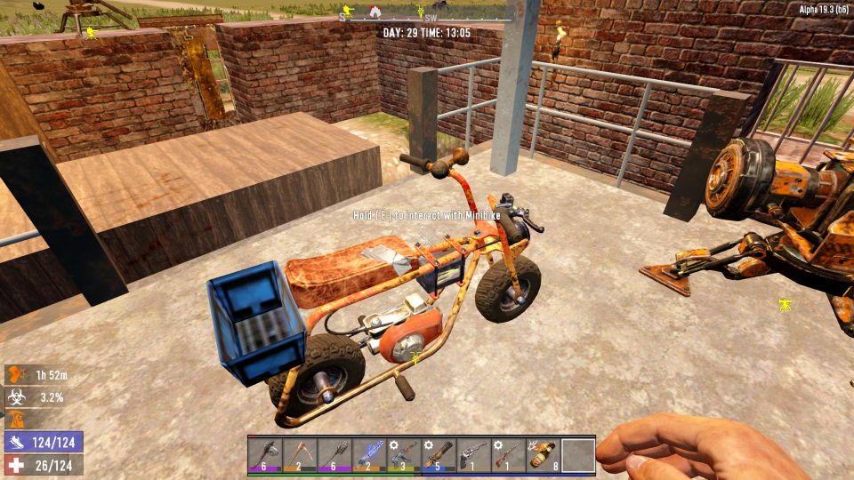 how to make a minibike in 7 days to die