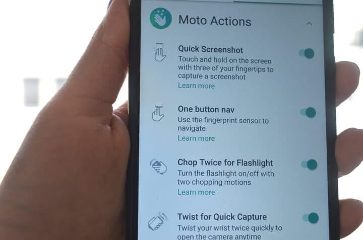 screenshot with moto z
