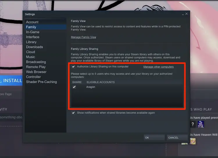 how to share steam games on different computers