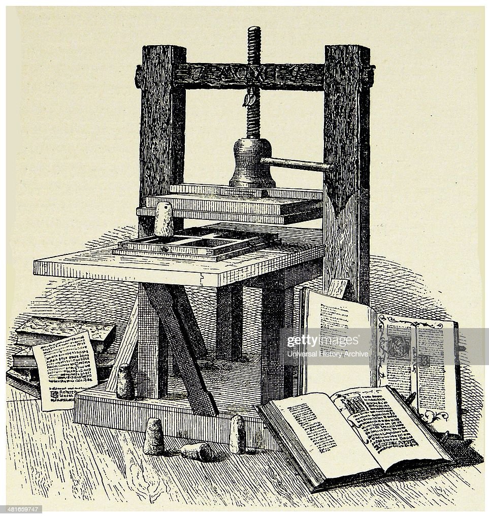  which best describes printing before the invention of the gutenberg printing press