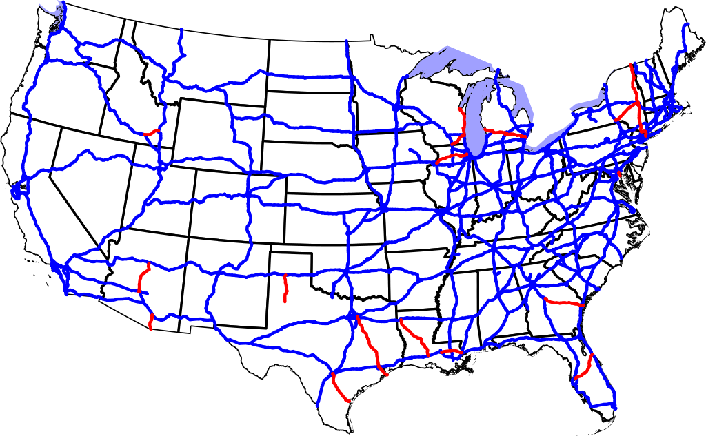 state capitals not served by interstates