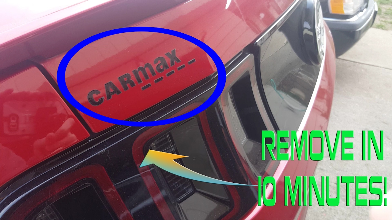 how to remove carmax sticker