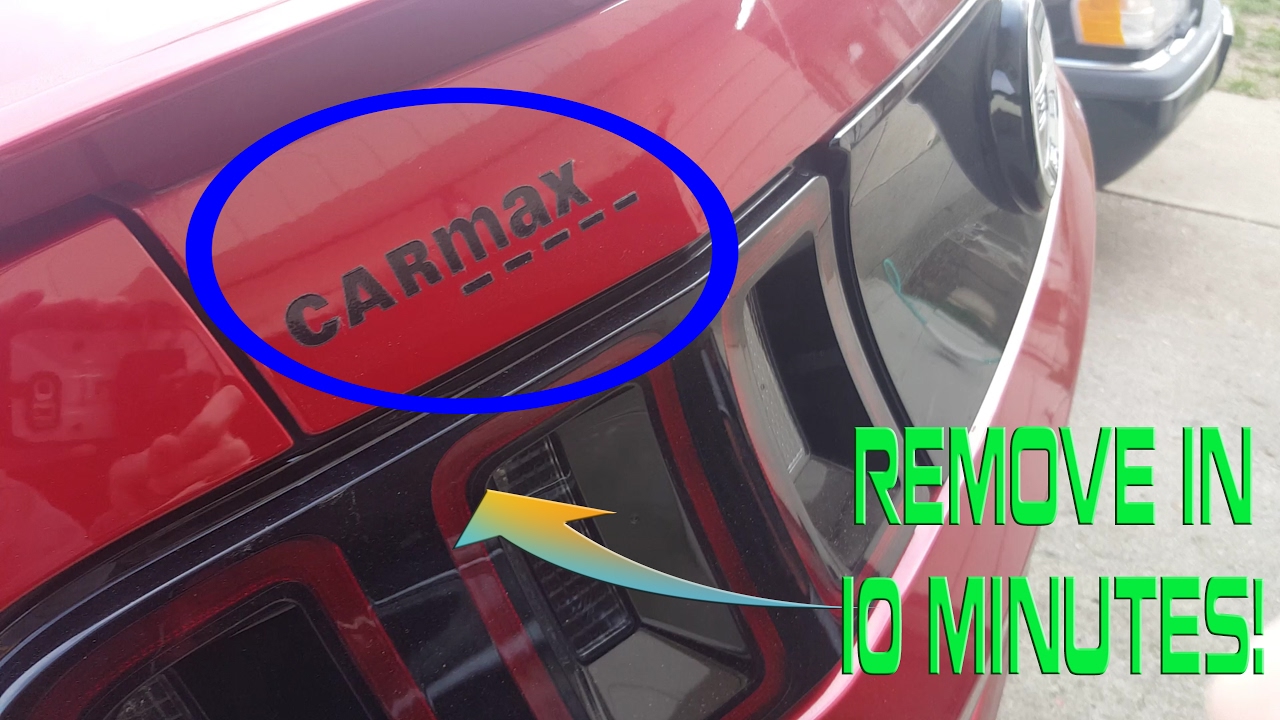 how to remove carmax sticker