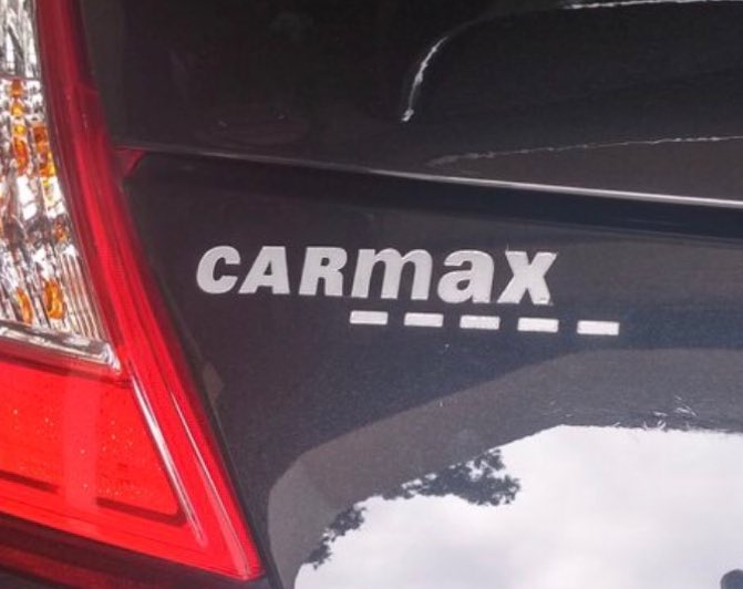 how to remove carmax sticker