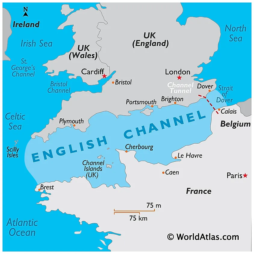 english channel width