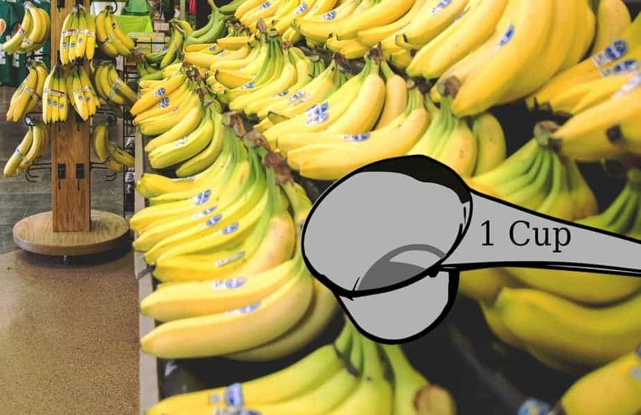 how many bananas in a cup