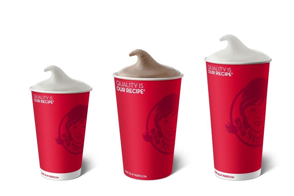 wendy's cup sizes
