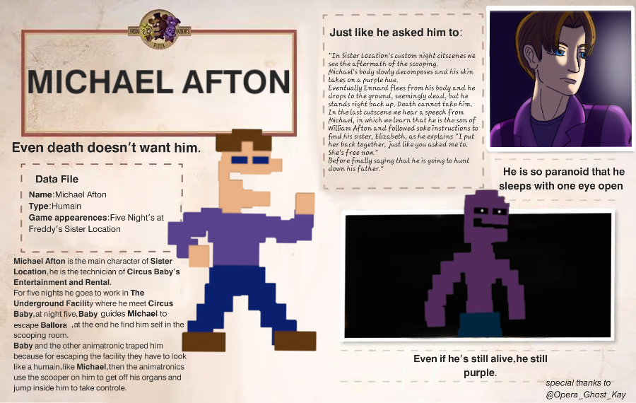 how did michael afton die