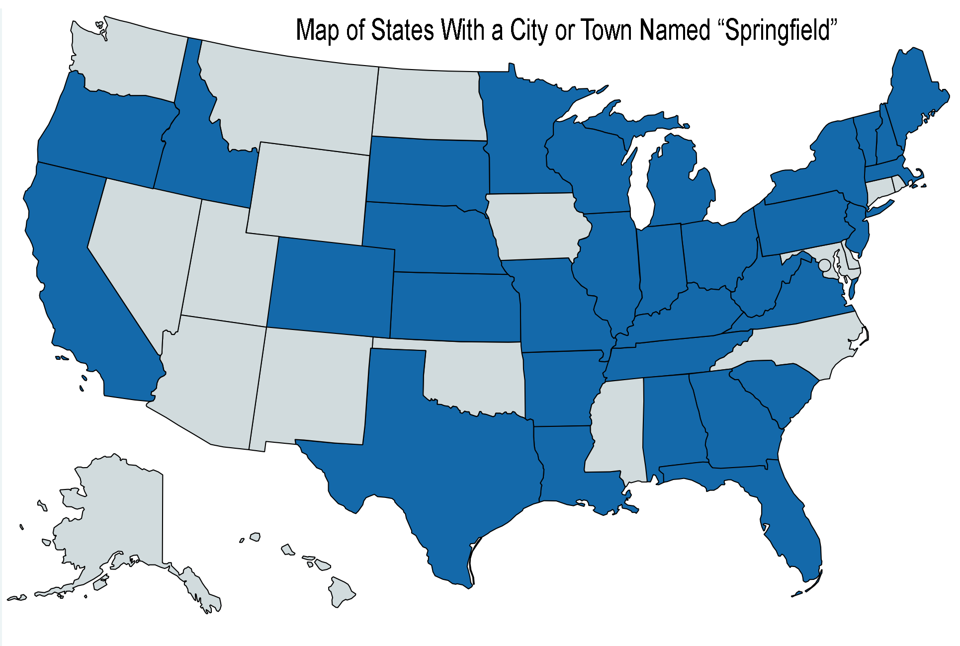 how many springfields in the us