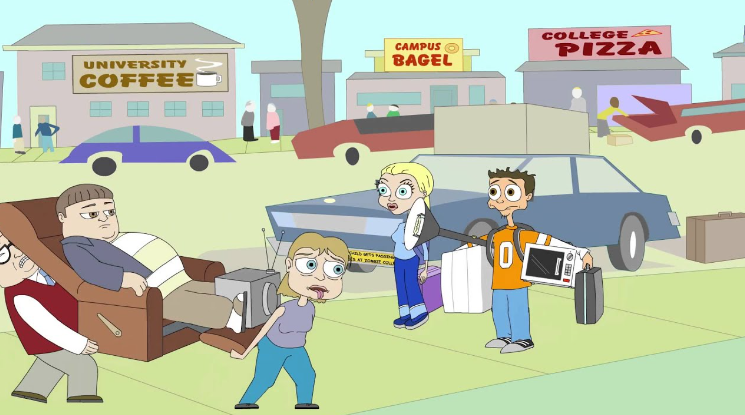 how did the zombie get into college